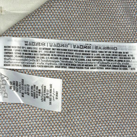 Disney Baby Organic Cotton Blanket | Cream Blue Mickey Snowman - Picture 7 of 9